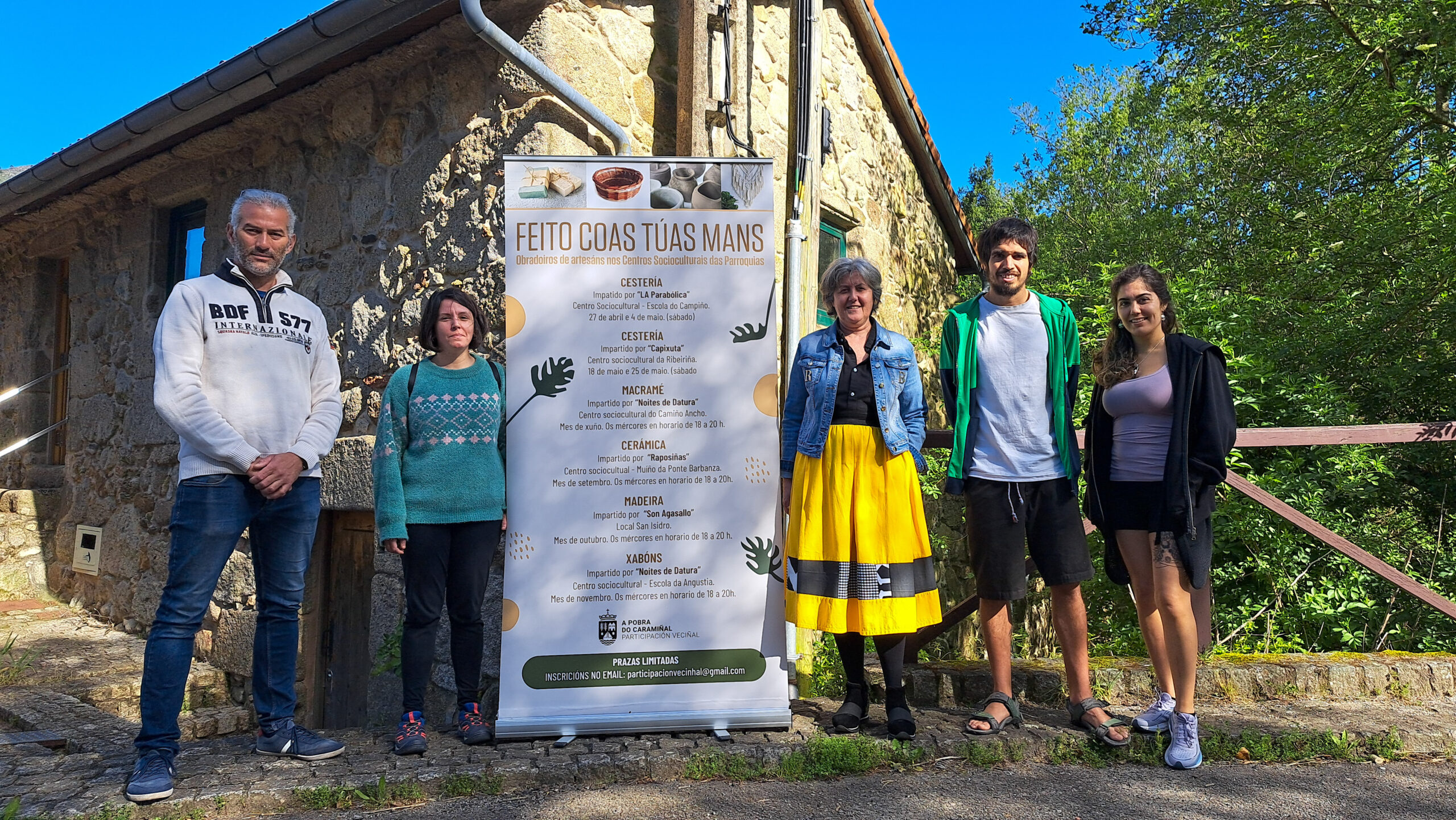 No acto de presentación do programa Feito coas túas mans no mes de abril de 2024