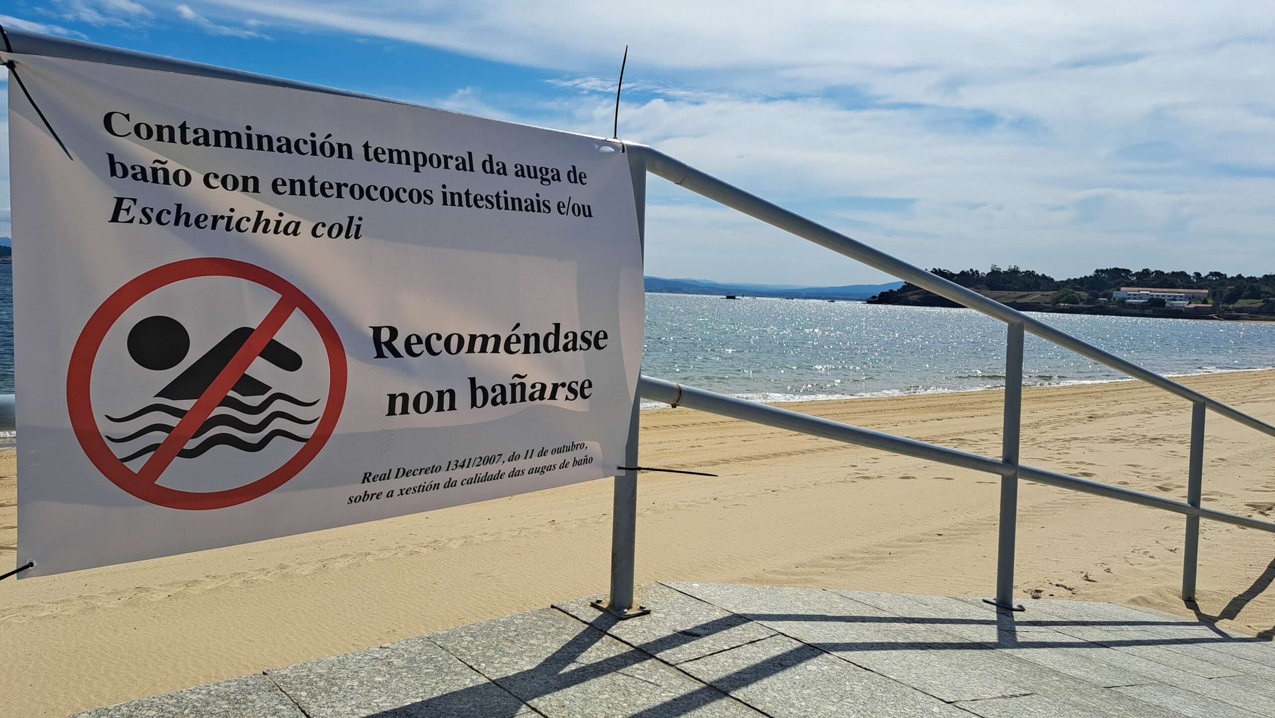 Novo episodio contaminación microbiolóxica Areos. Verán 2024