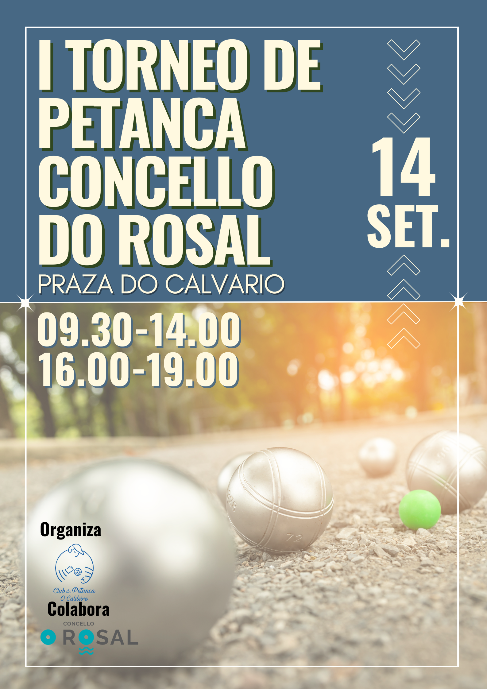 A Praza do Calvario conveěrtese nunha pista deportiva co I Torneo de Petanca Concello do Rosal