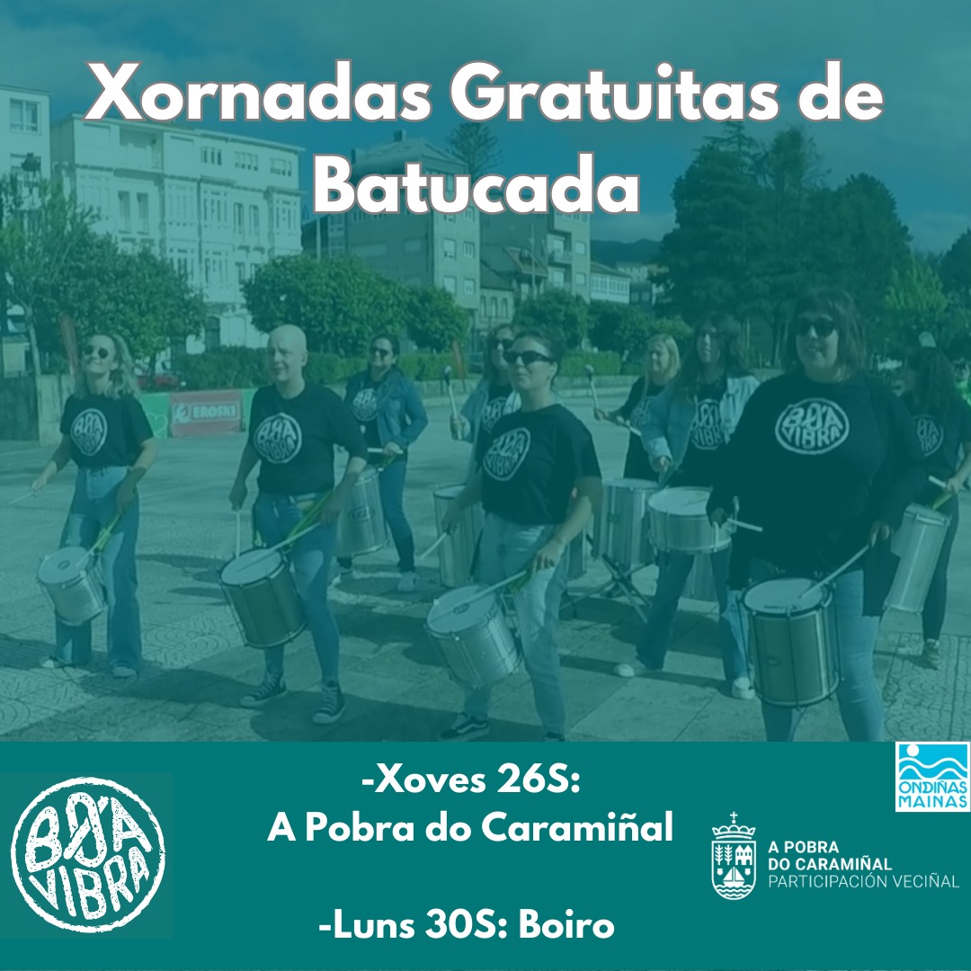Cartel da xornada de portas abertas de batucada 2024