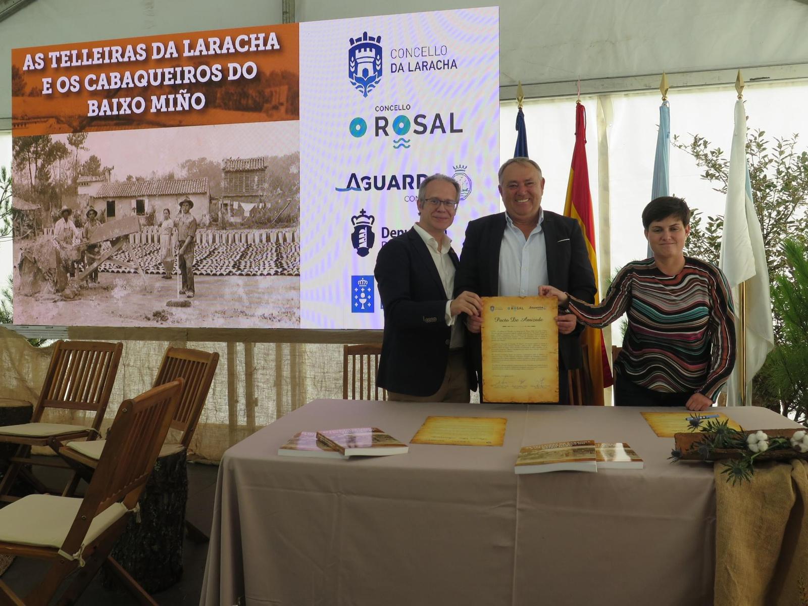 O Rosal, A Guarda e A Laracha asinan un Pacto de Amizade para recuperar a memoria das telleiras