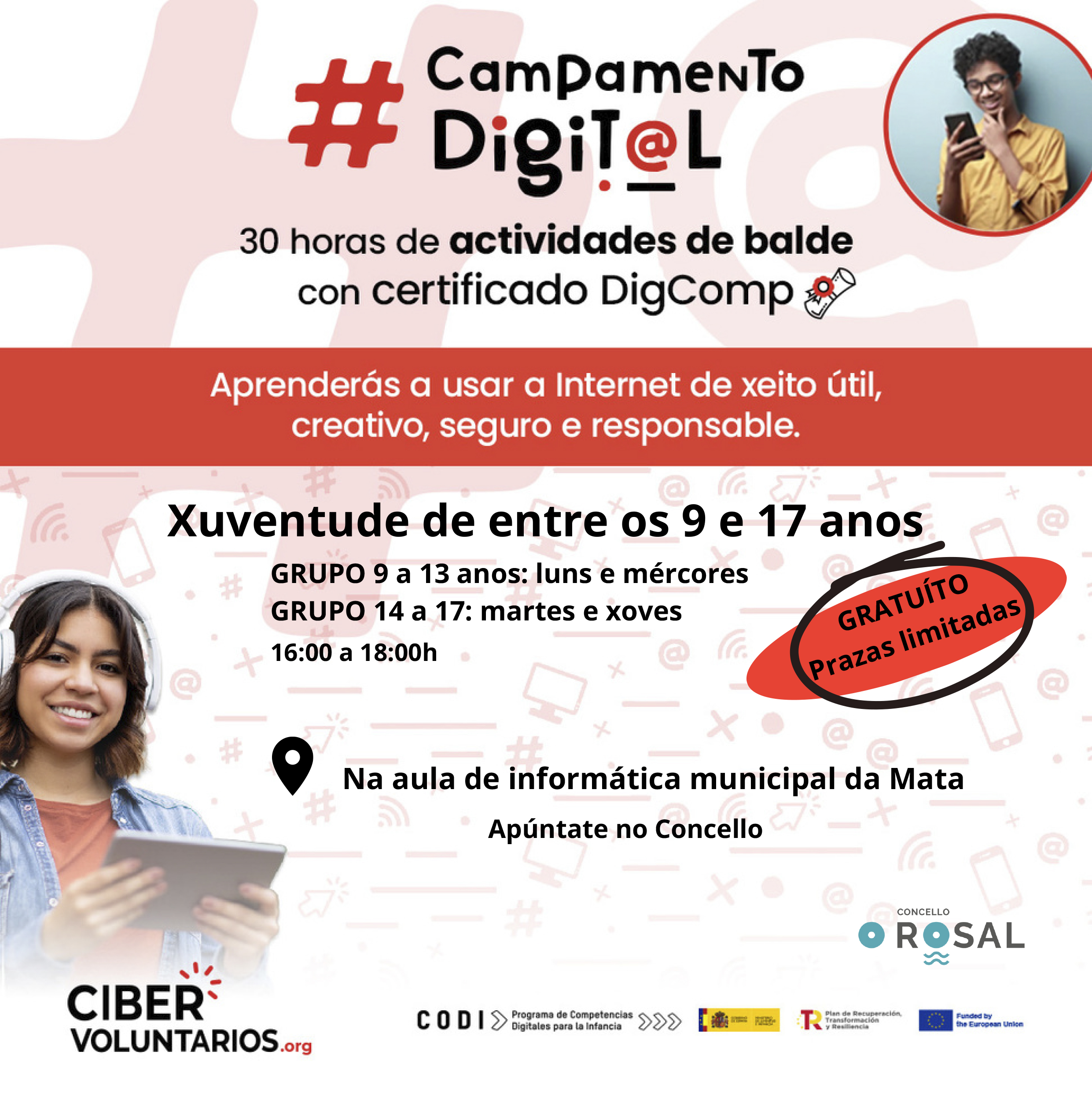 Na aula de informática municipal da Mata