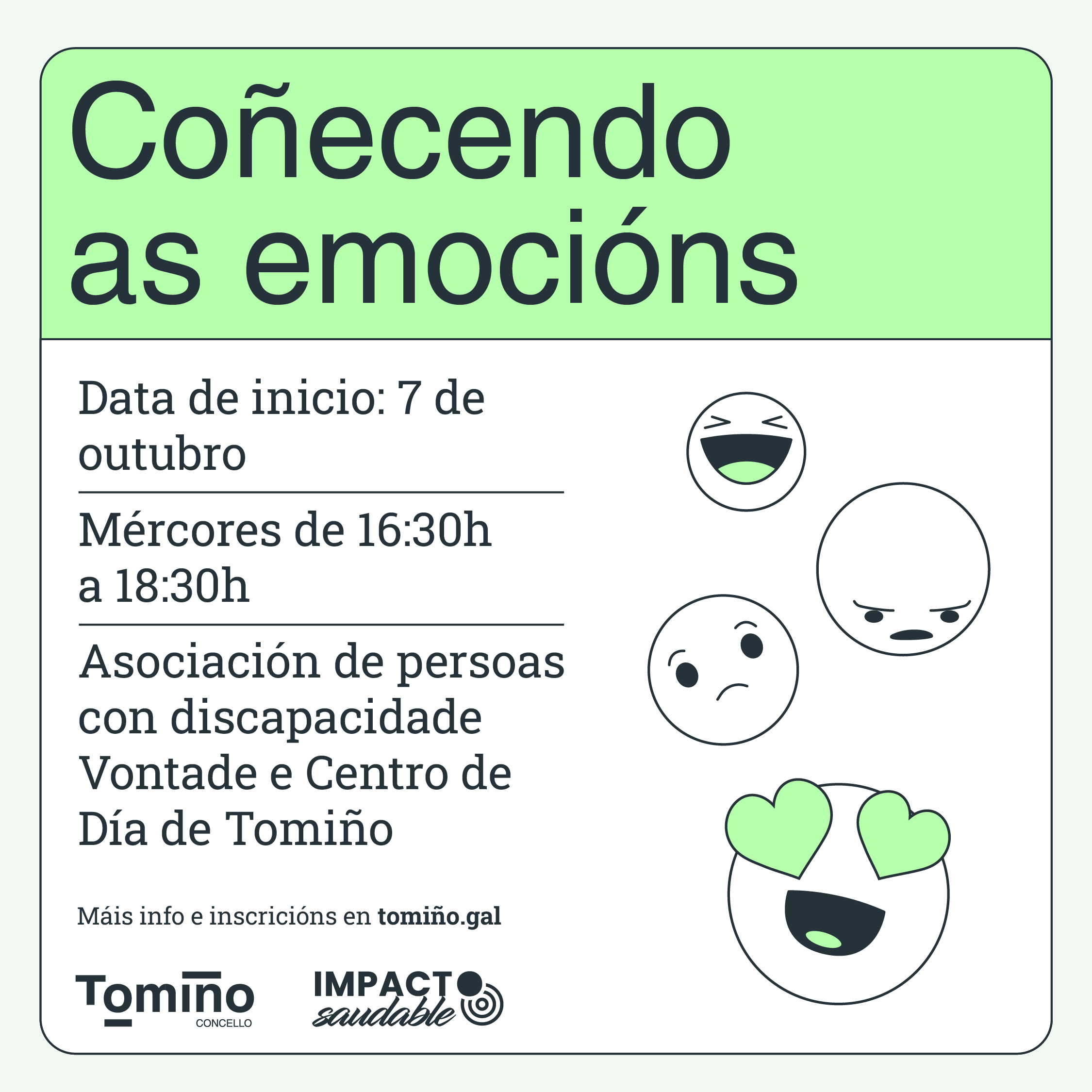 Tomiño abre a inscrición para ‘Coñecendo as emocións’, un programa municipal de benestar das persoas maiores pioneiro