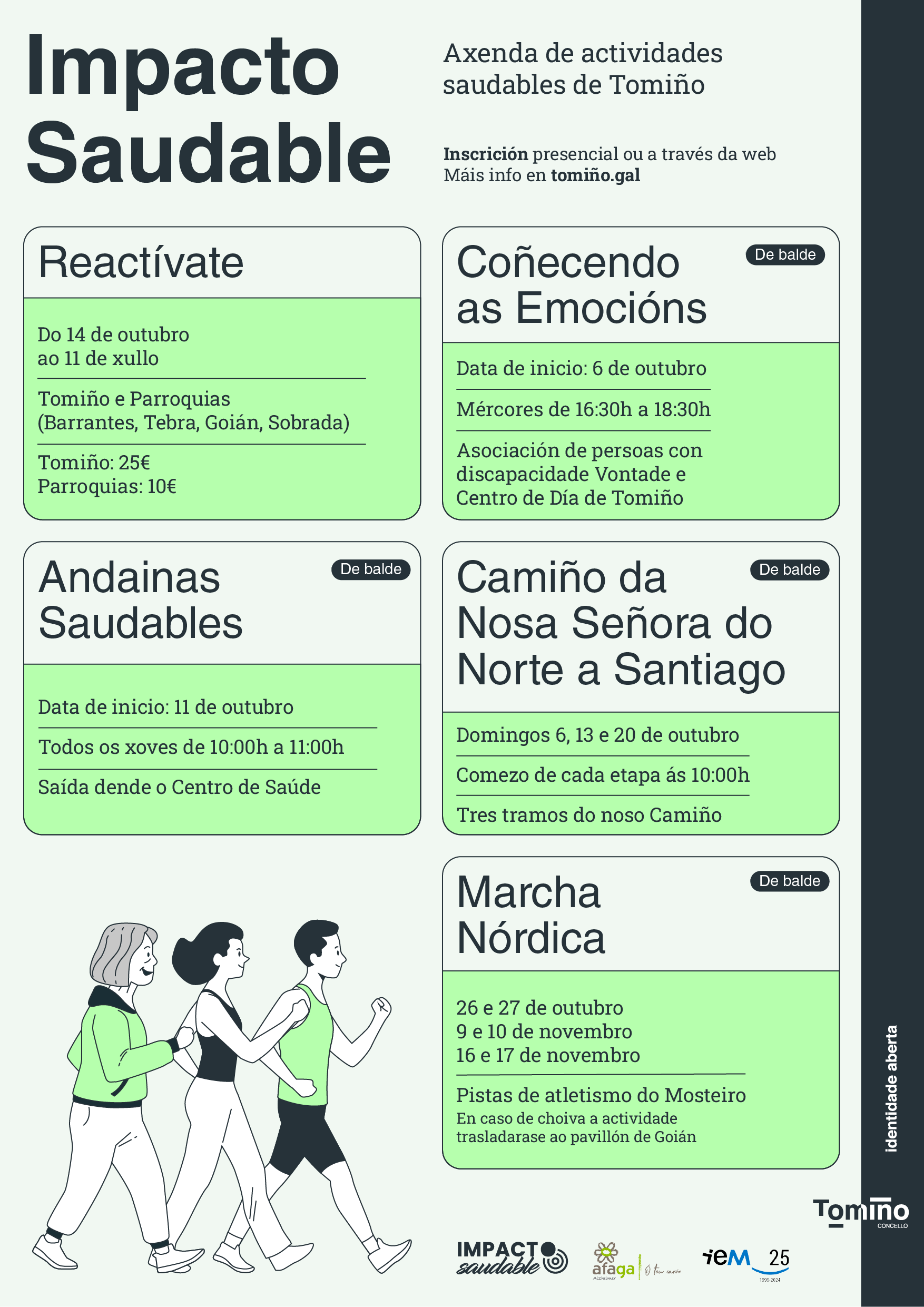 Tomiño aposta pola vida activa da súa veciñanza cunha axenda de actividades saudables