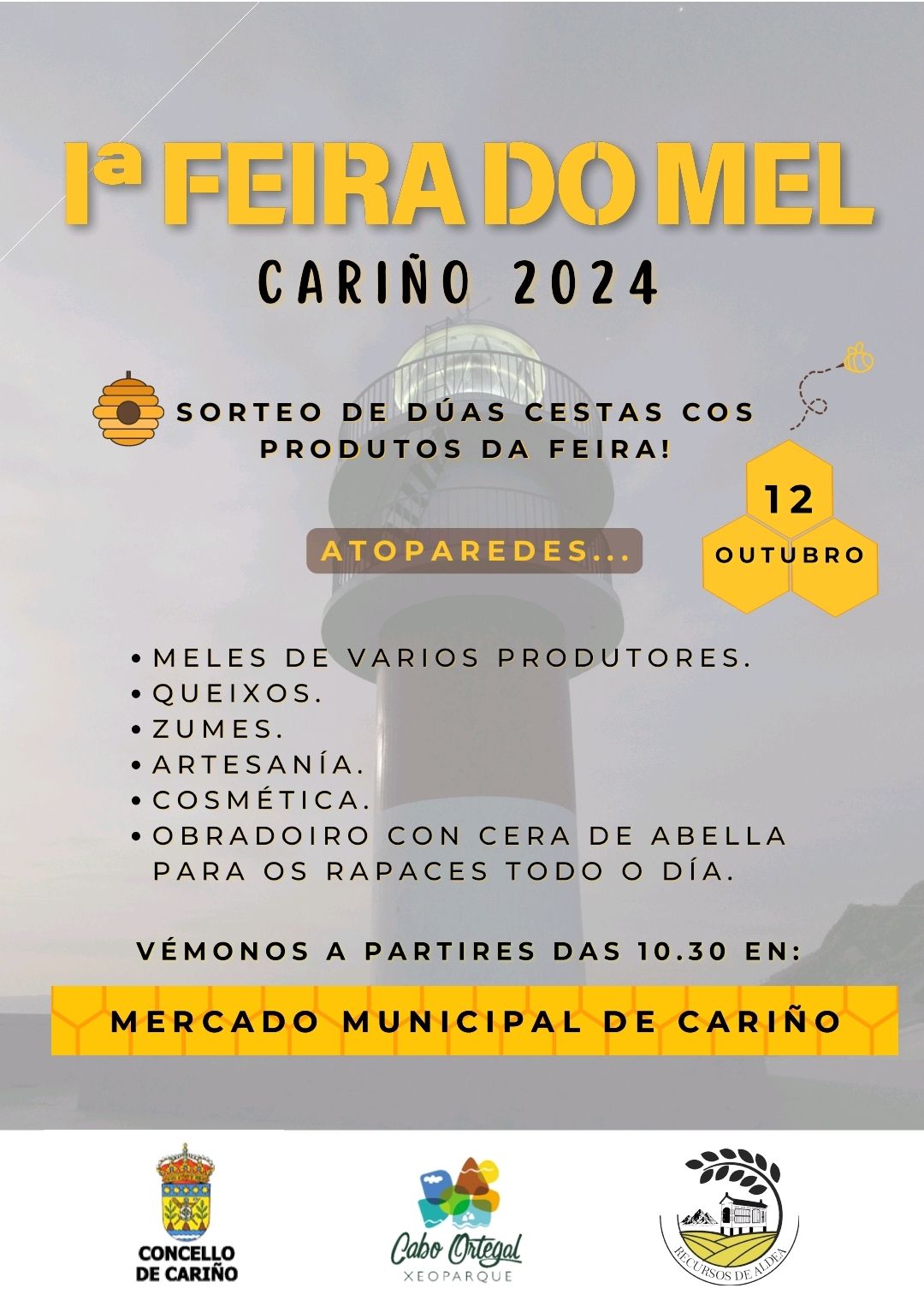 CARTEL CARIÑO – Cariño celebrará su primera Feria de la Miel el sábado 12 de octubre