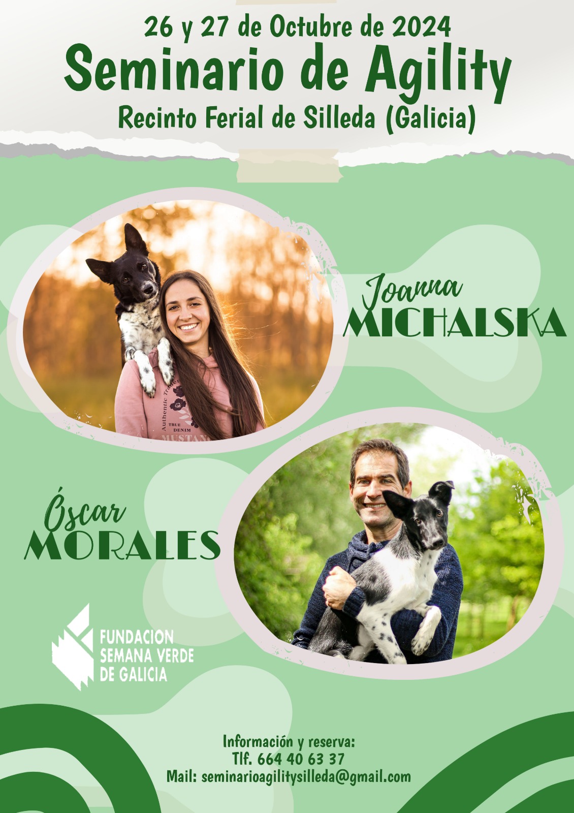 Cartel Seminario 26 e 27 de outubro Galician Agility Festival