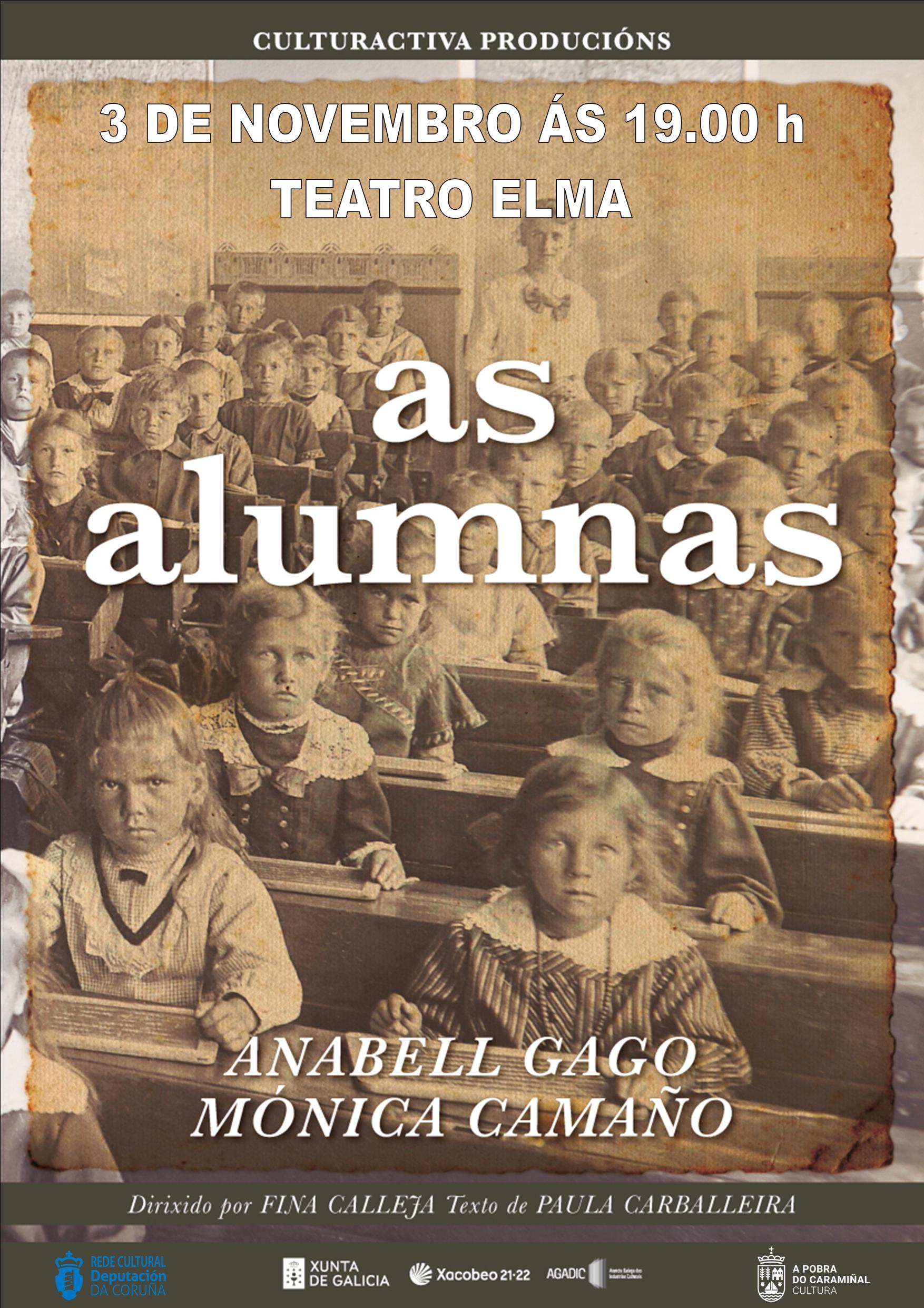 Cartel da función teatral As alumnas de Culturactiva Producións