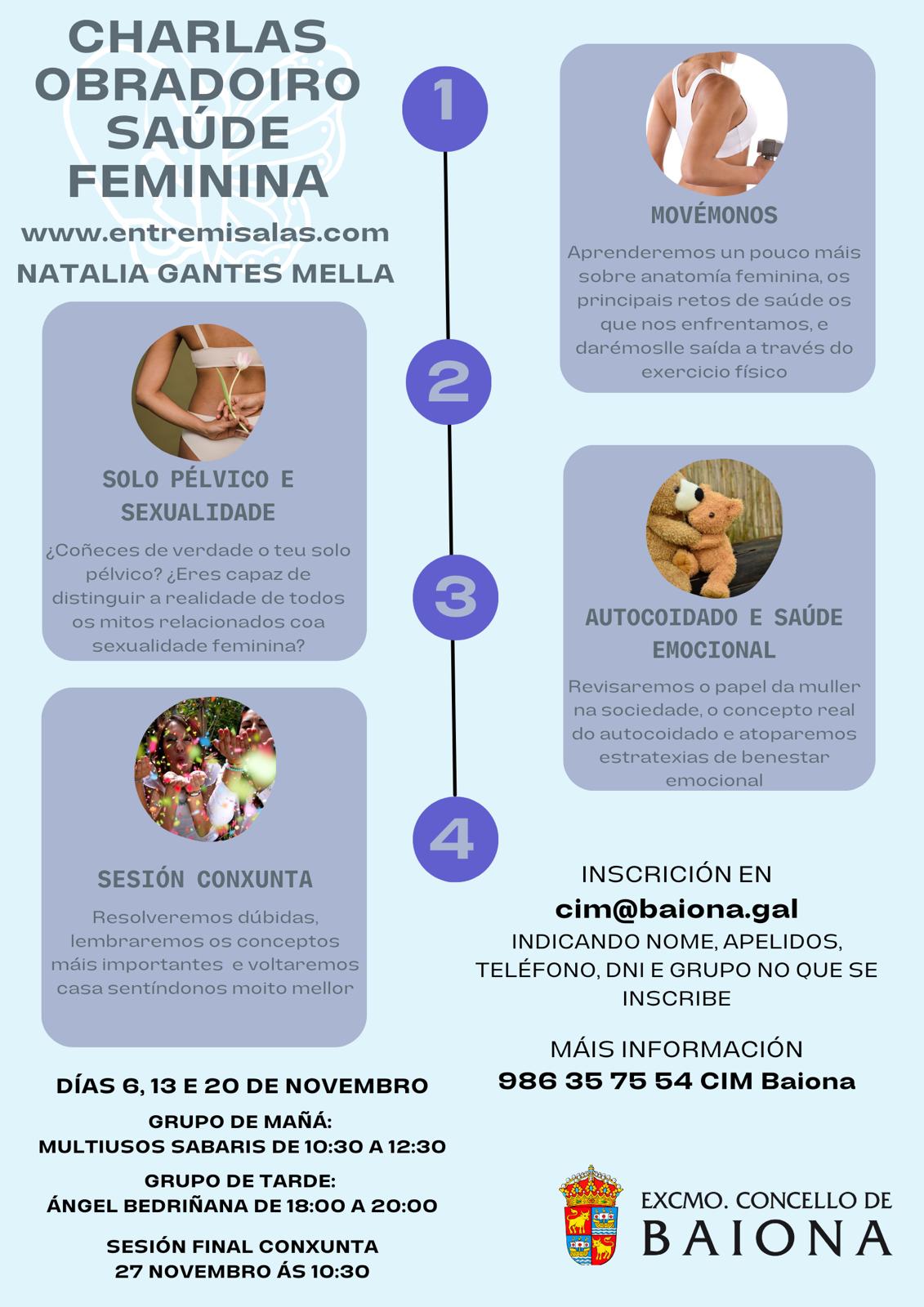 Charlas y talleres salud femenina