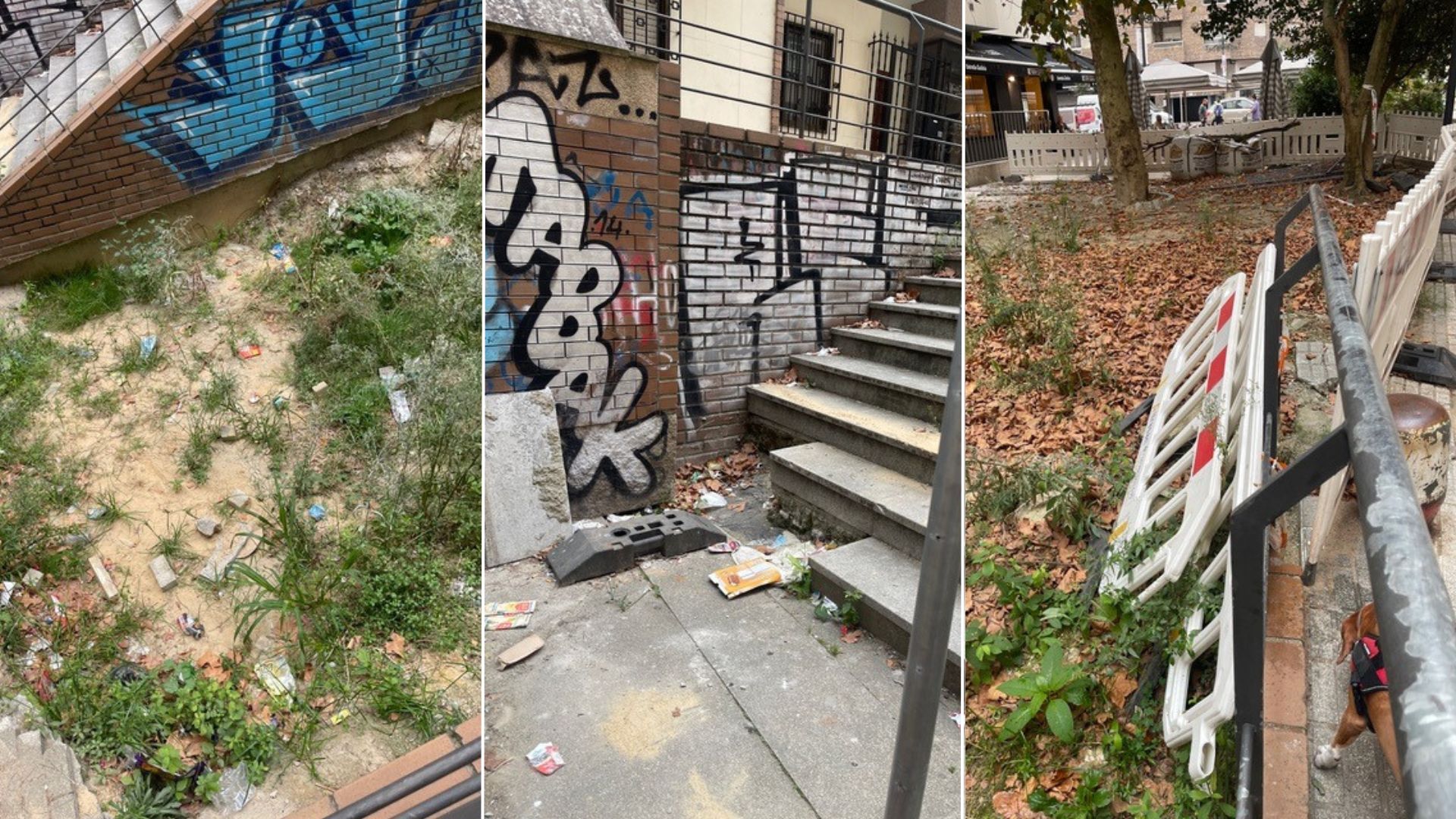 Estado abandono Praza do Balado