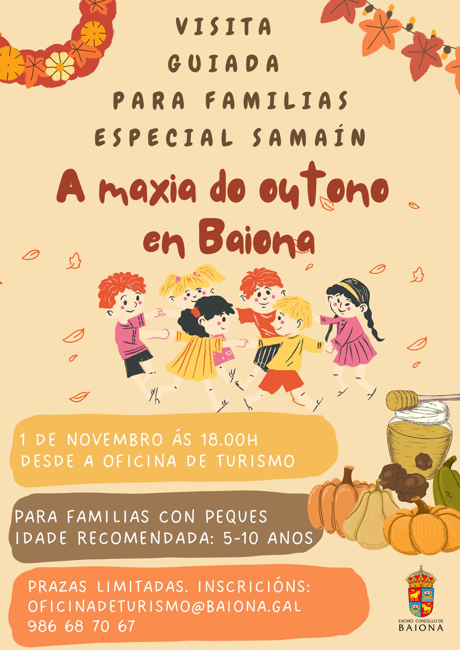 Turismo Baiona visita guida familias Samaín