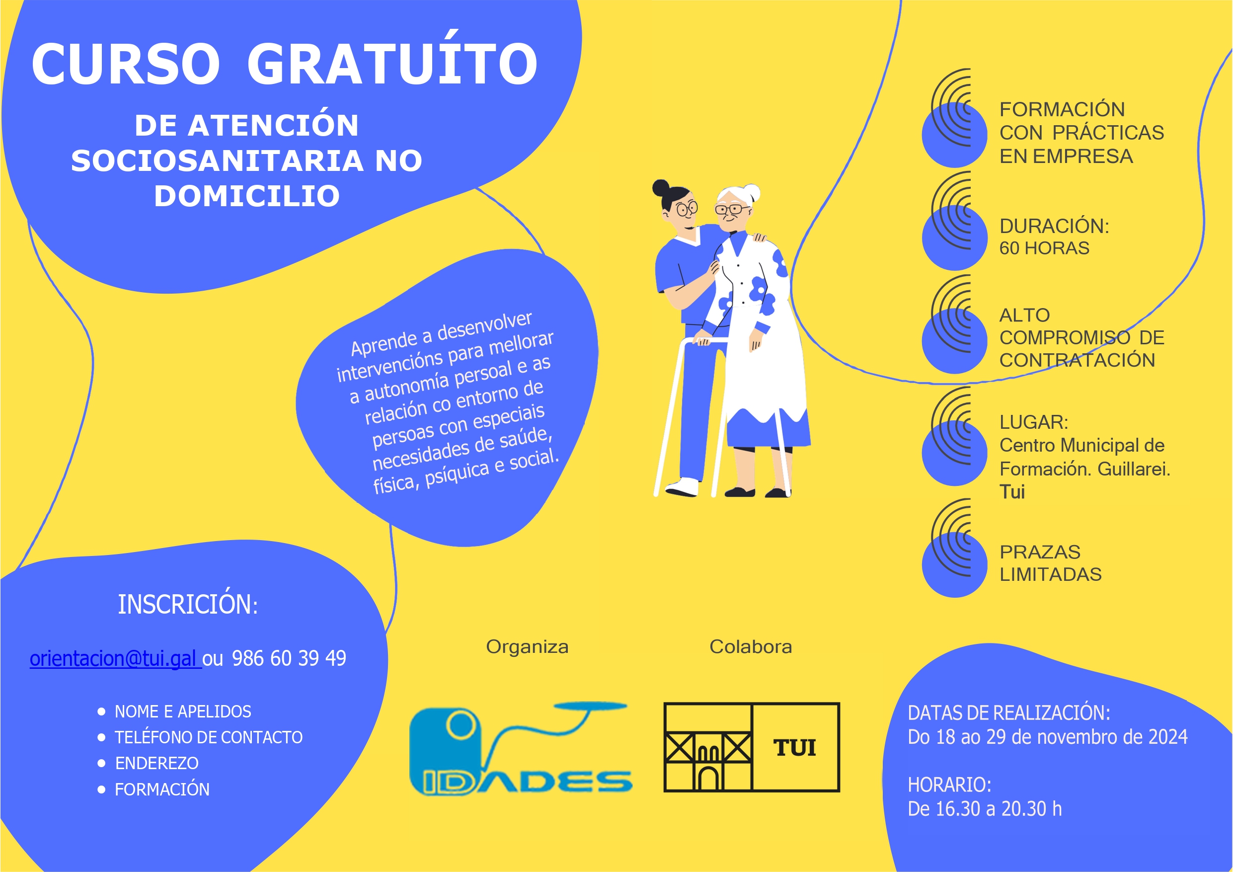 31102024 Cartel Curso Atención Sociosanitaria no domicilio