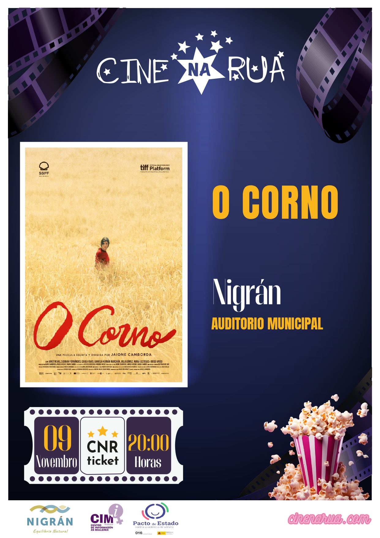 Cartel Cine O corno. JPG