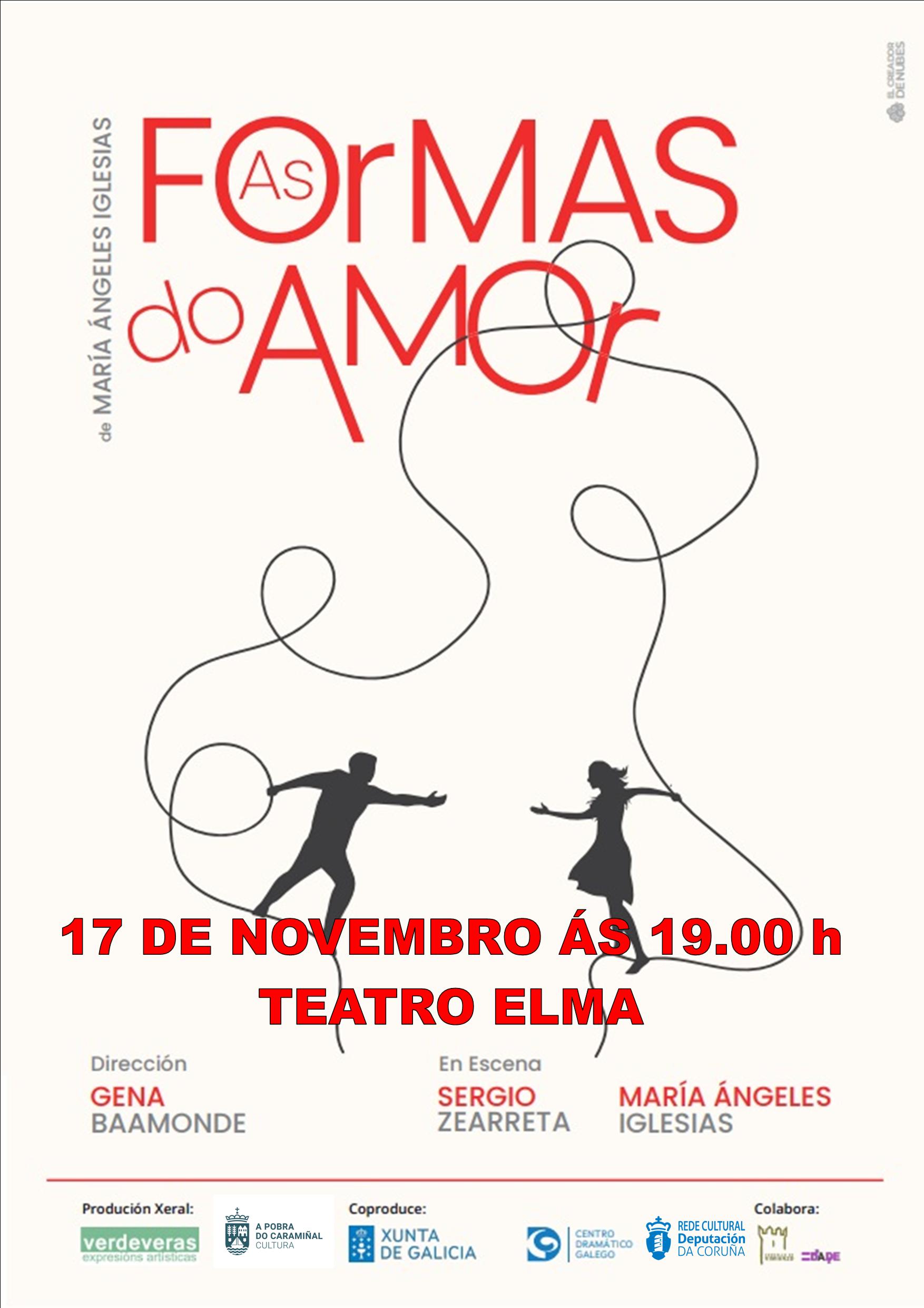 Cartel da función teatral As formas do amor