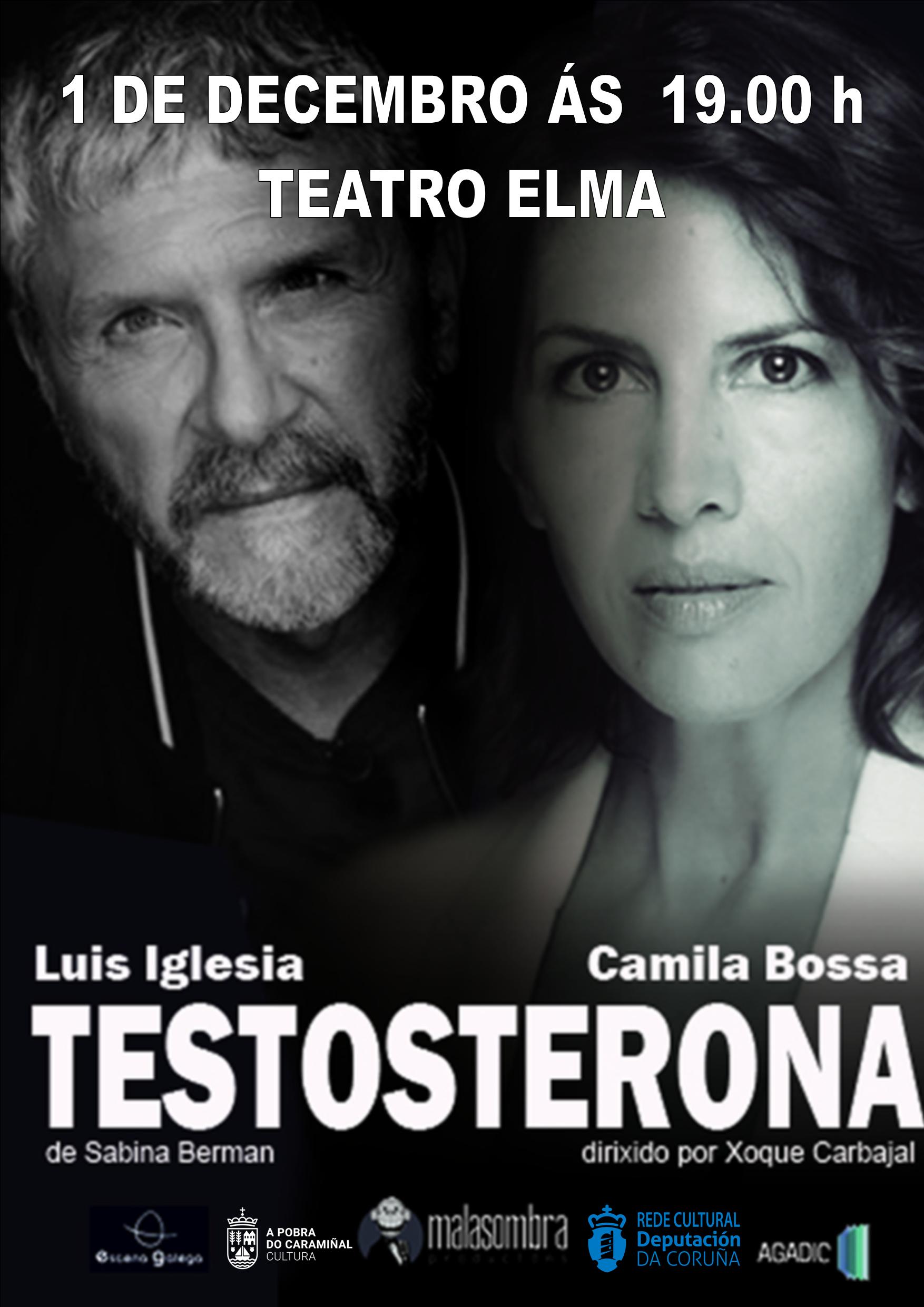Cartel da función teatral Testosterona