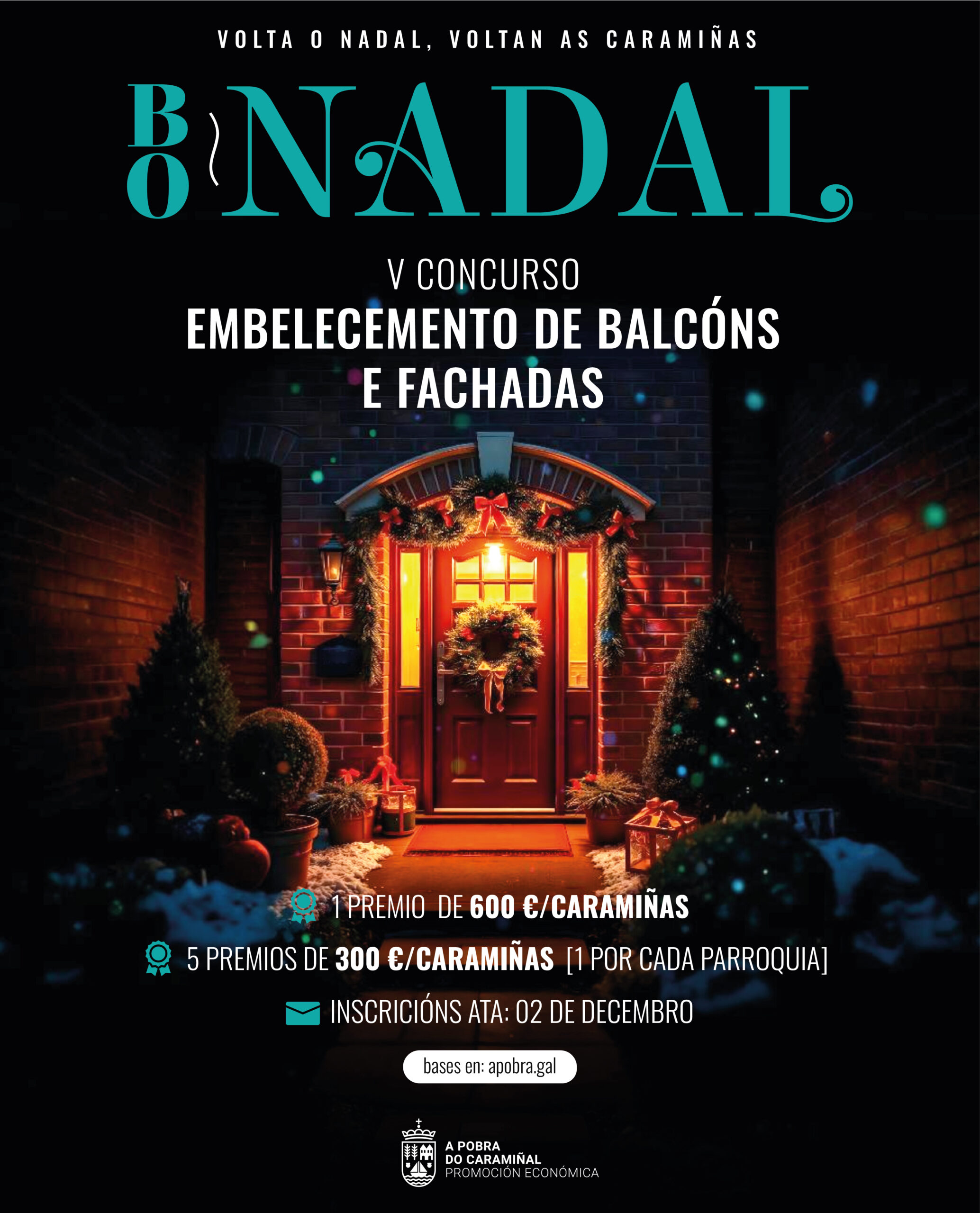 Cartel do V Concurso de Embelecemento de Balcóns e Fachadas