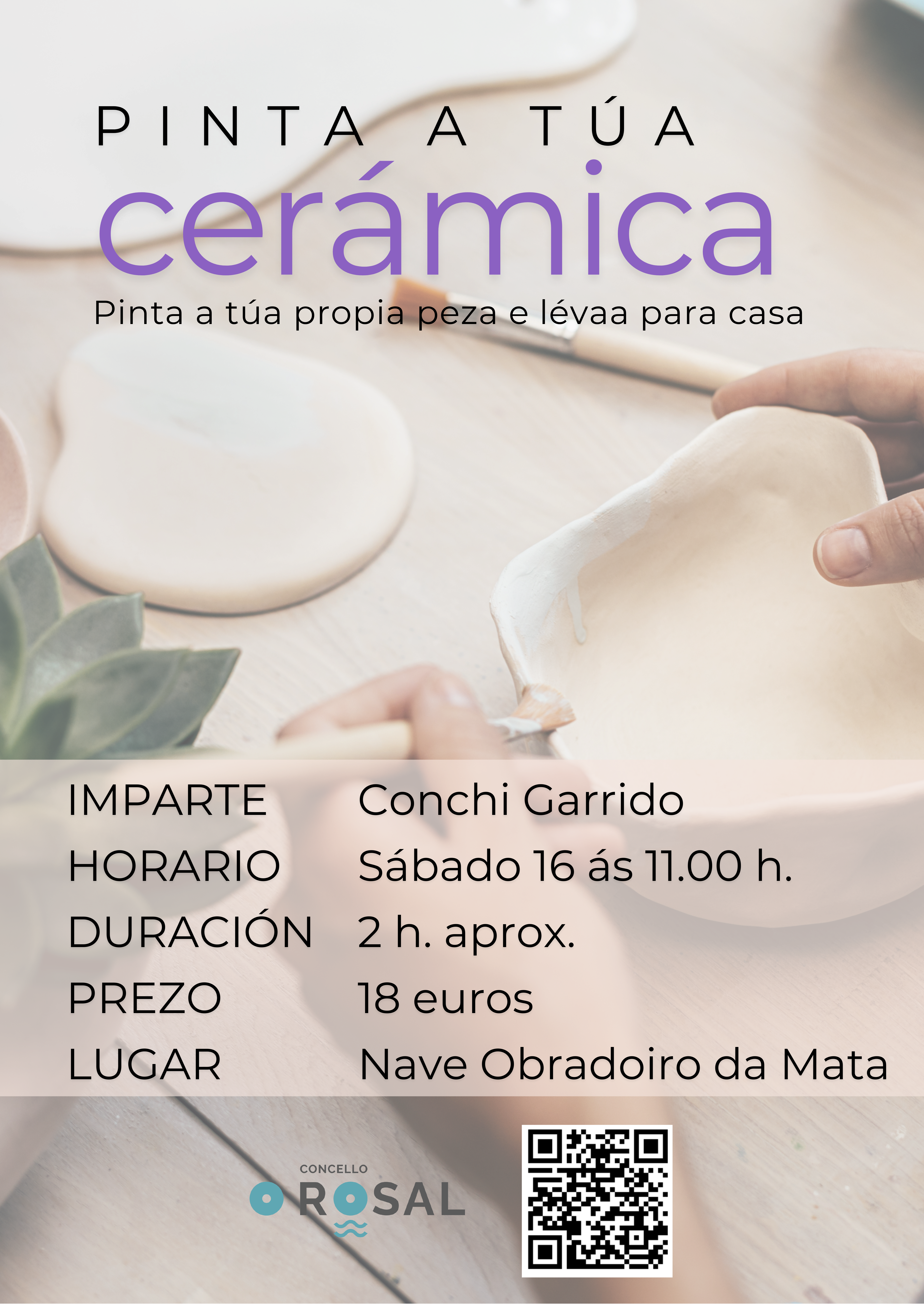 O Rosal explora o talento local cun obradoiro de pintura en ceraìmica