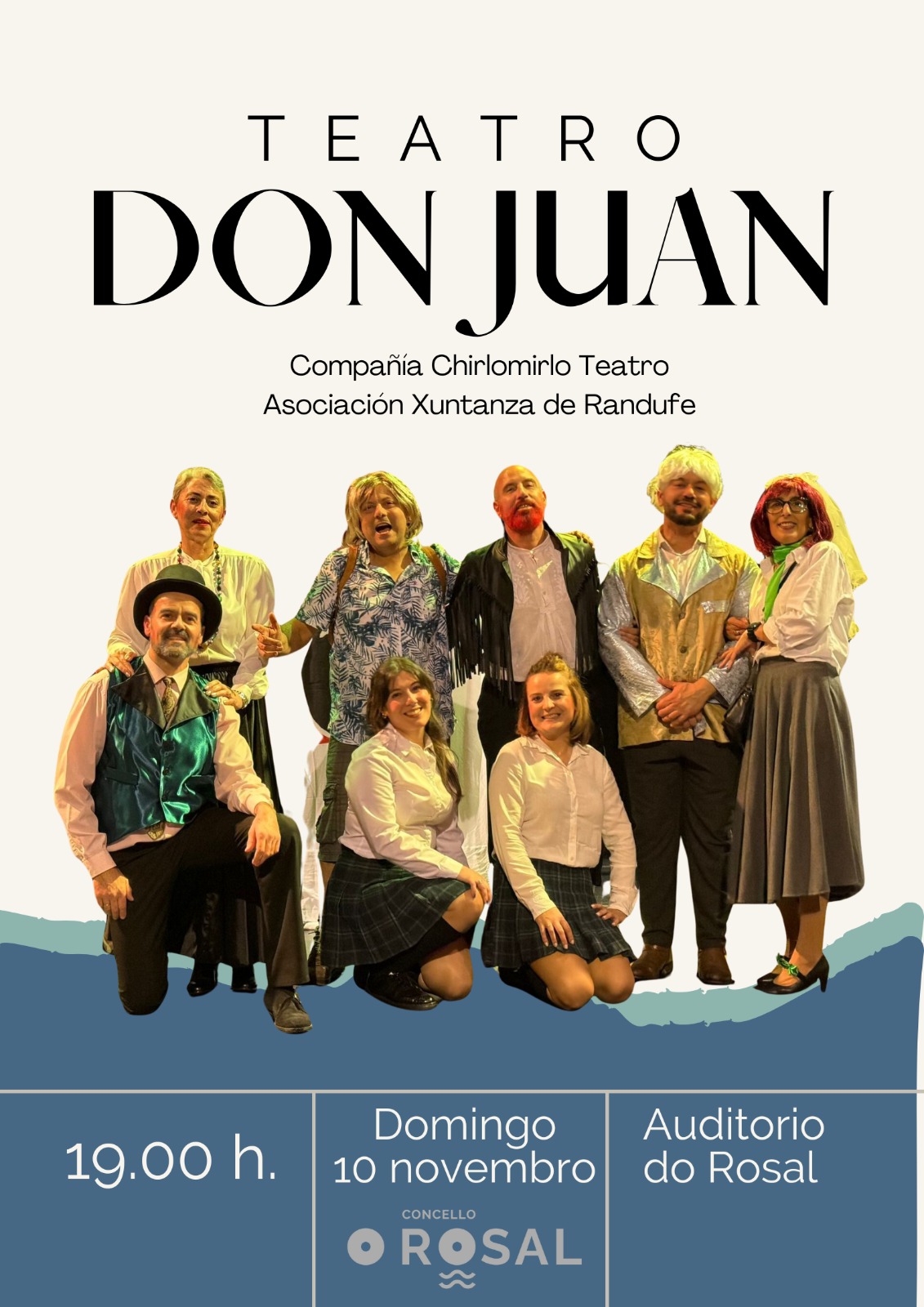 Tarde de teatro e emocioìn no Rosal co ‘Don Juan’ de Chirlomirlo