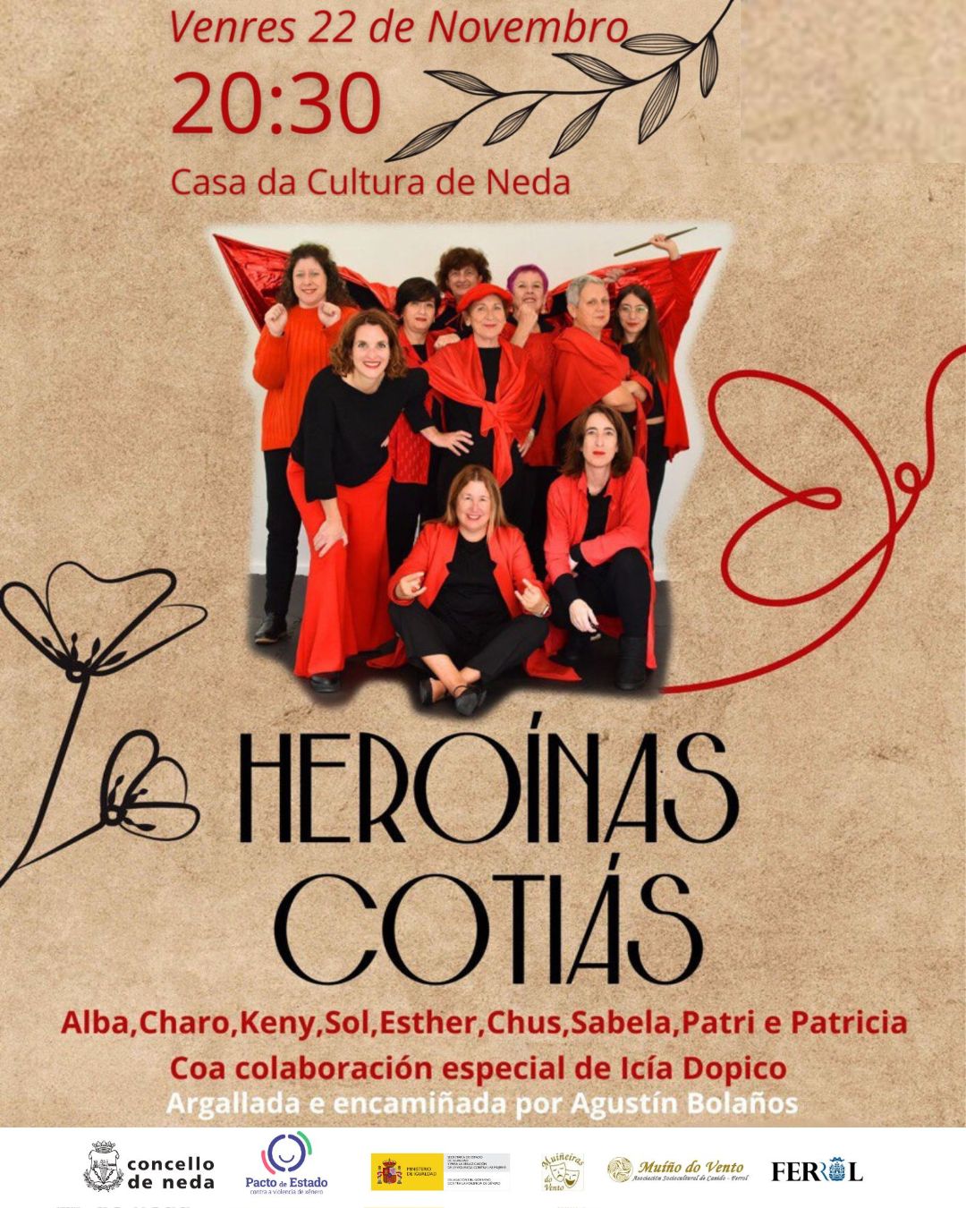 cartel Heroínas cotiás