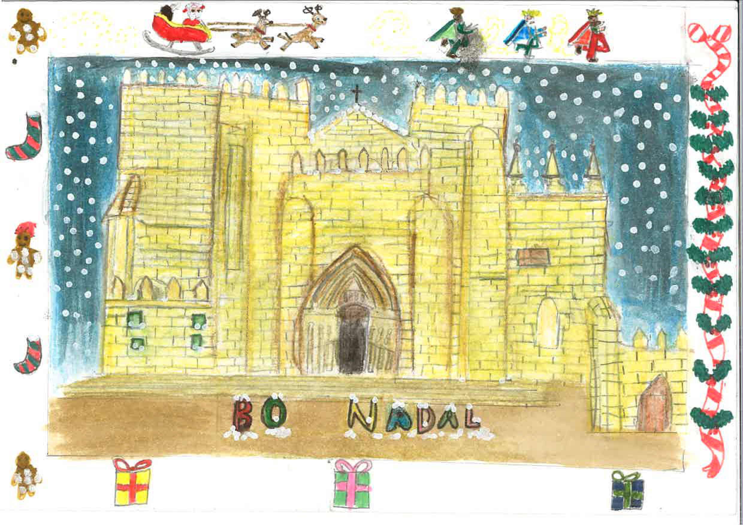 16122024 1º Premio Postal Nadal 2024, Bruno Ferreira Martínez 6º CEIP Caldelas