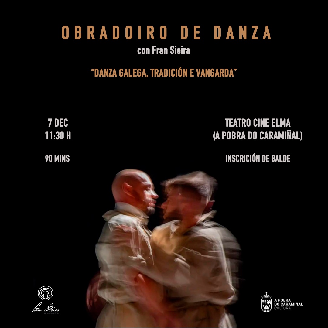 Cartel do obradoiro de danza de Fran Sieira. Nadal 2024