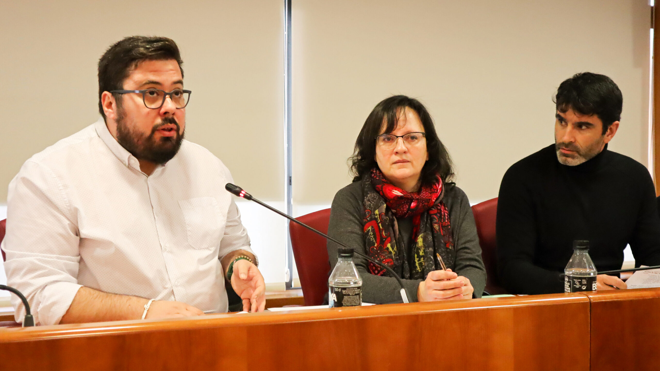 Xabier P Igrexas, Ana Martínez e Filipe Abalde (BNG) no Pleno de Vigo