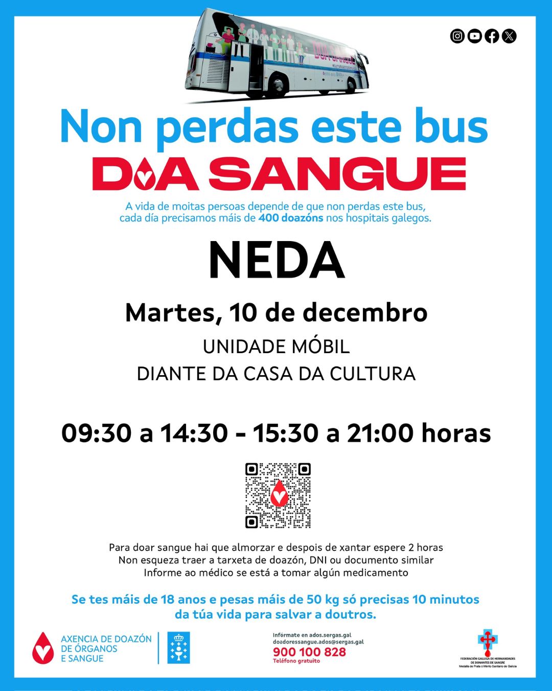 cartel doazón Neda