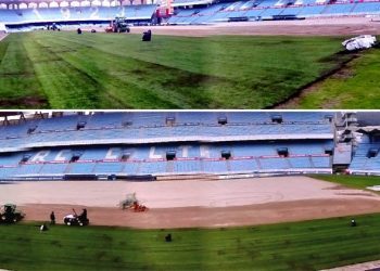 Balaídos comienza a cubrirse con el nuevo césped