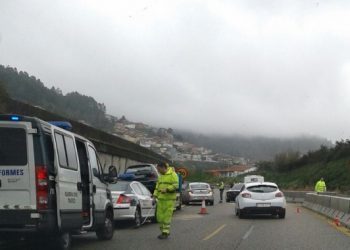 Cuatro heridos en un accidente múltiple en Rande