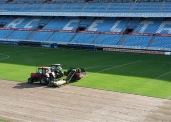 Comienzan los trabajos para sustituir el césped de Balaídos