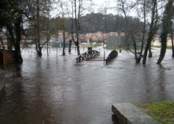 El río Miñor desborda a su paso por Gondomar