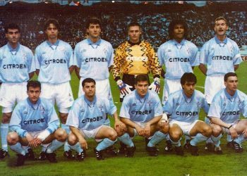 Once inicial en la final de Copa de 1994, con Jorge Otero y Patxi Salinas