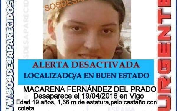 Regresa a su casa en buen estado la joven viguesa desaparecida