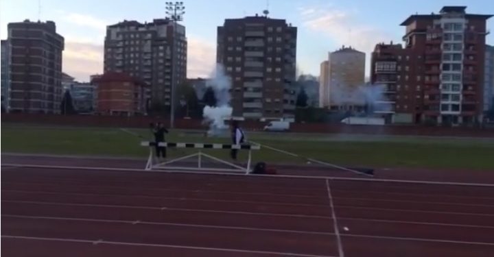 Las pistas de Balaídos, convertidas en un campo de pirotecnia