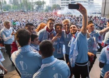 Así vivieron la fiesta europea los jugadores del Celta en las redes sociales