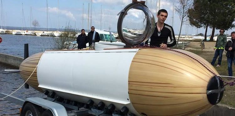 “Poisson Pilote”, un submarino a pedales para cruzar el Canal de la Mancha