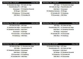 El Celta debutará en Liga Europa el 15 de septiembre en Lieja