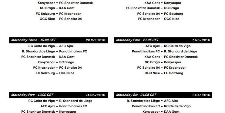 El Celta debutará en Liga Europa el 15 de septiembre en Lieja