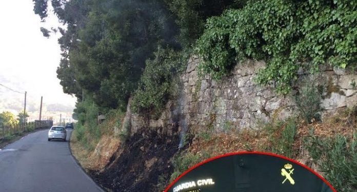 Detenido en Gondomar tras provocar un incendio con un mechero y hacer fotos