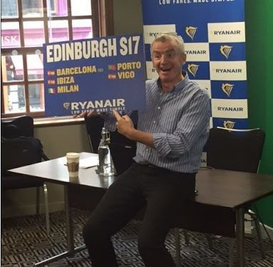 Ryanair pone a la venta los billetes del vuelo Vigo-Edimburgo