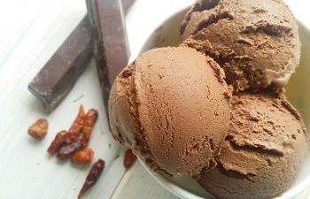 Helado (picante) de chocolate