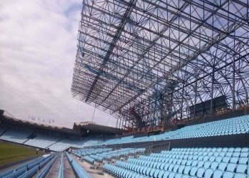 La grada de Tribuna estará acabada para el partido ante el Standard de Lieja