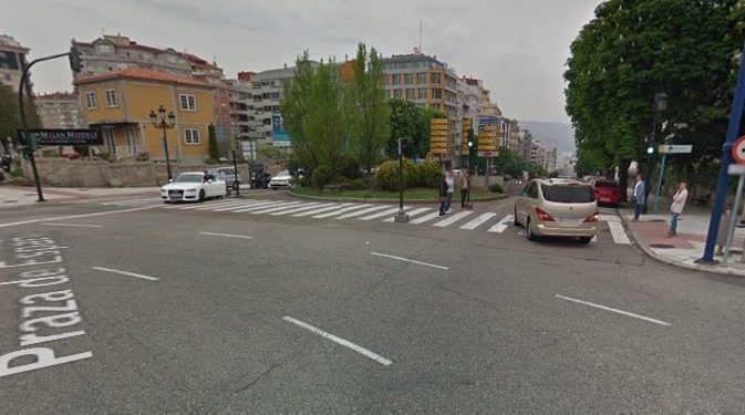 Herido grave un peatón tras ser atropellado en Praza de España