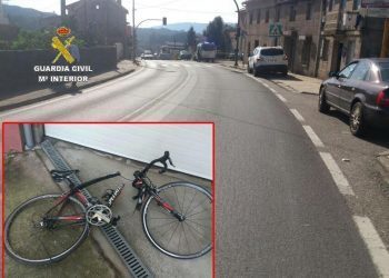 Un ciclista herido en Vincios al ser atropellado por un coche que se dio a la fuga