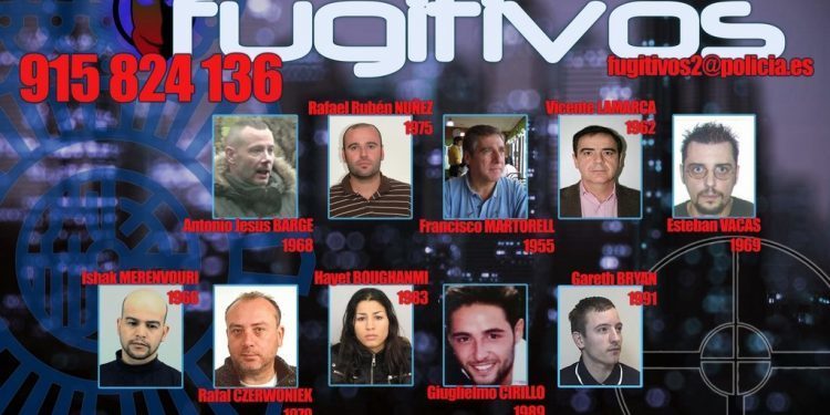 Los 10 fugitivos más buscados de España