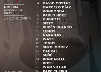 Sergio, David Costas y Naranjo serán titulares ante el UCAM Murcia