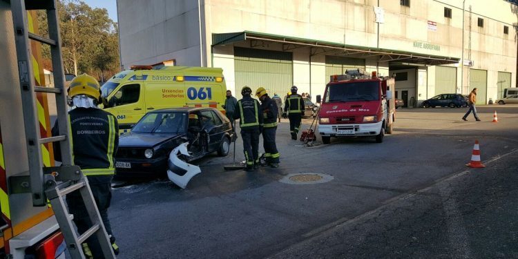 Tres heridos, dos menores, en O Rosal y uno en Mos en accidentes causados por el hielo