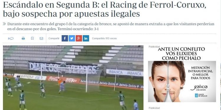 Coruxo y Racing de Ferrol se defienden de las acusaciones de amaño
