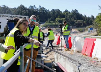 Comienzan las obras en la glorieta del ramal de Cangas, a la salida de la Autovía do Morrazo