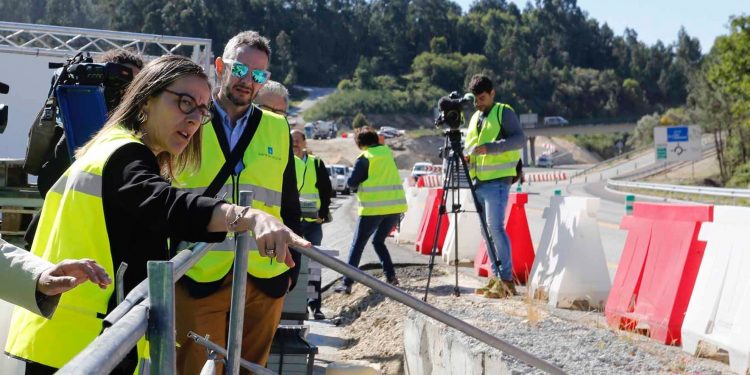 Comienzan las obras en la glorieta del ramal de Cangas, a la salida de la Autovía do Morrazo