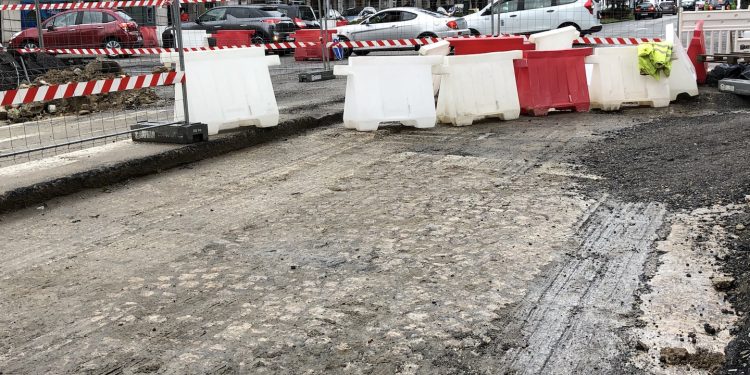 Los antiguos adoquines de la Gran Vía de Vigo